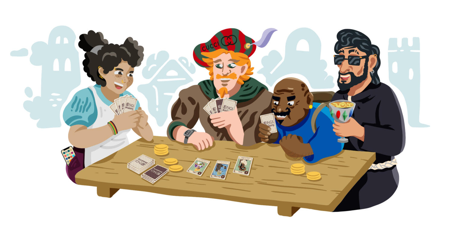 Gameplay – Rise from Peasant to King Kings & Peasants gameplay – medieval strategy card game in action